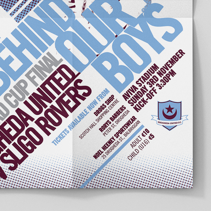 Drogheda United v Sligo Rovers Cup Final Poster